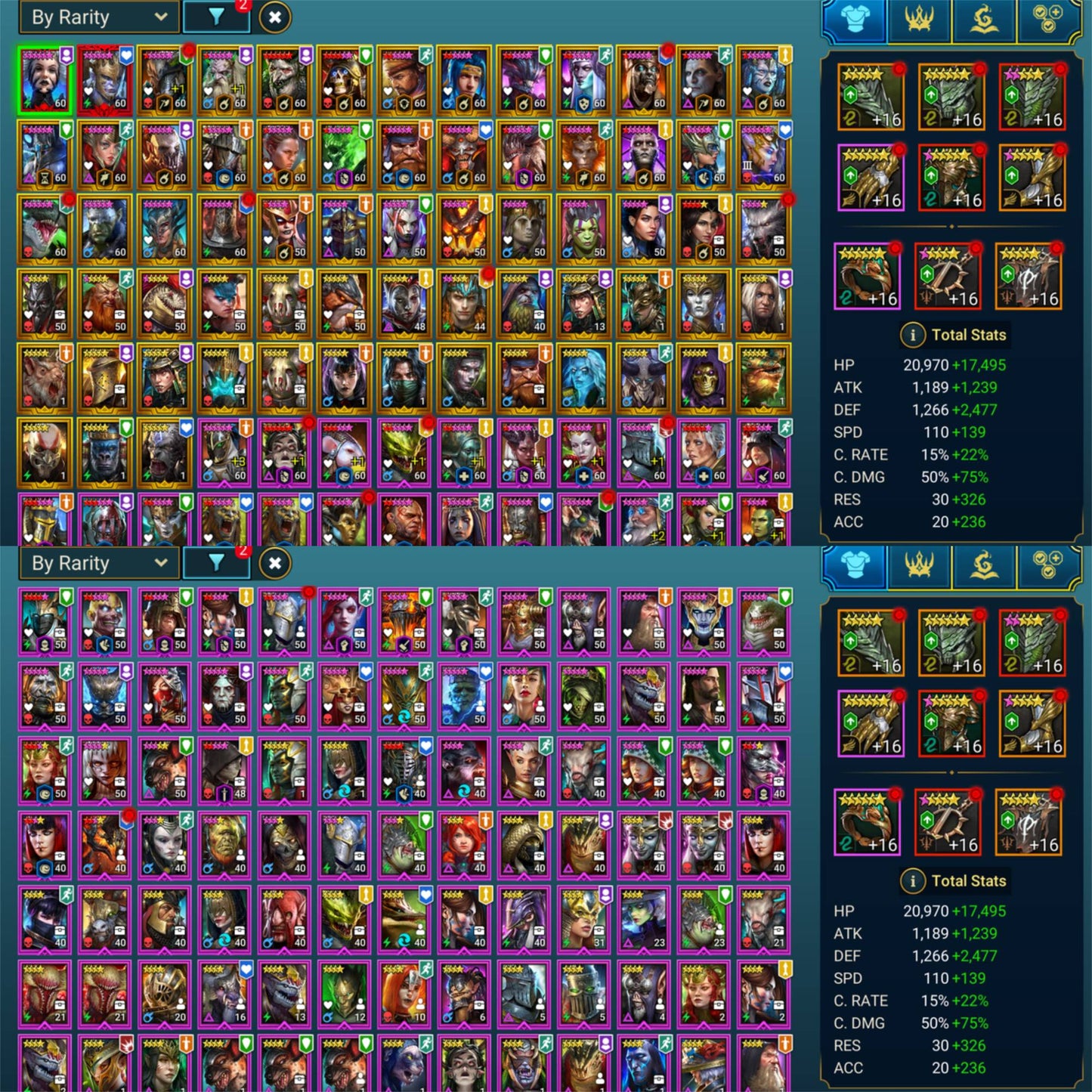 Mid-Game!2 Mythic 68 Legend!Krixia,Gharol,Narses,Valkanen,Archer,Warlord,2xHarima,Rotos!High resources!Shards+Soulstones!70K Energy!3K Gems!Changeable Mail!
