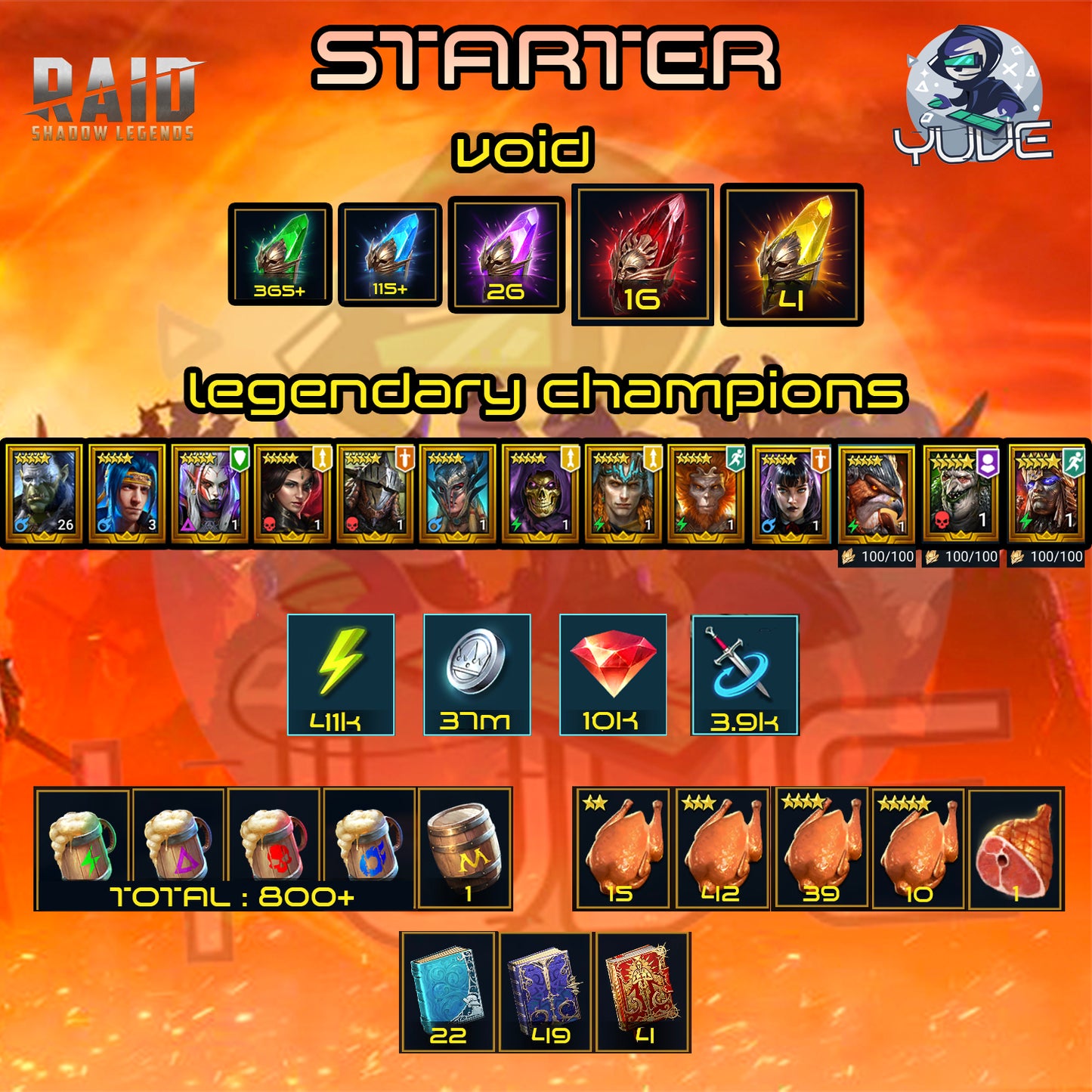 SACRED-4|PRIMAL-16|VOID-26|ANCIENT-116|LEGENDARY-13